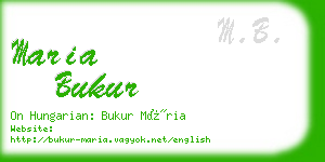 maria bukur business card